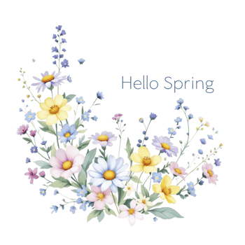 Hello spring clipart png