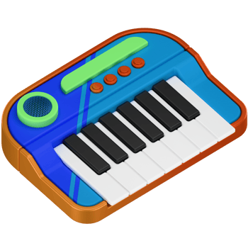 3D Icon Kids Toys Piano png
