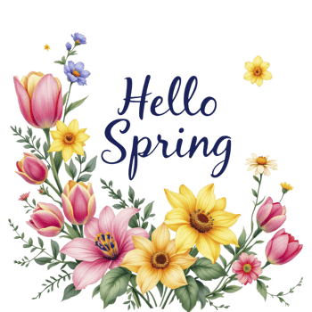 Hello spring clipart png