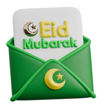 Eid Mubarak Greeting 3D Ramadan Icon png