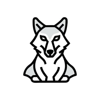 Charming Wolf in Natural Habitat vector