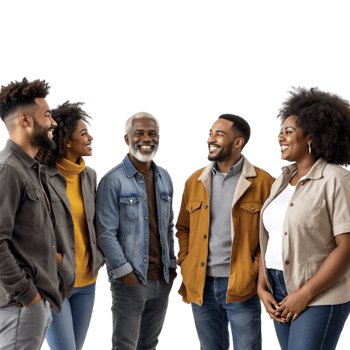 Group of people standing together png