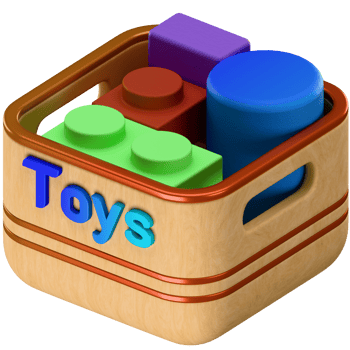 3D Icon Kids Toys Box png