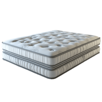 Elegant mattress section rendering showcasing premium design and luxurious comfort for sleep enthusiasts, Mattress section 3d rendering png