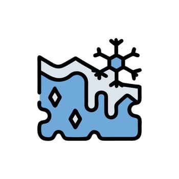 Elegant Ice Flow in Nature Illustration vector