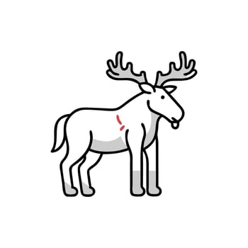 Charming Moose in Wilderness Setting vector