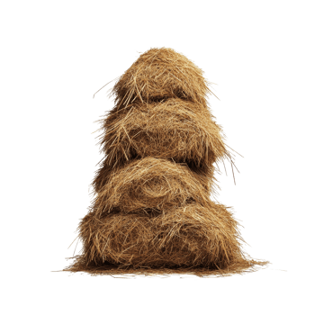 A stack of hay bales against a clean transparent background showcasing agricultural products ready for use, Hay Stack on transparent background png