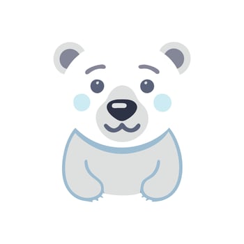 Unique Polar Bear in Icy Habitat vector
