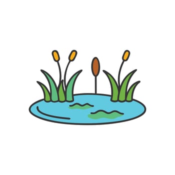 Unique Pond Illustration for Nature Lovers vector
