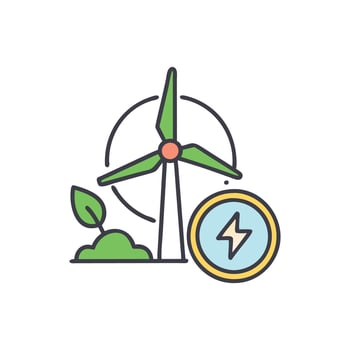 wind energy icon illustration vector
