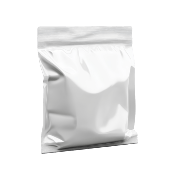 Blank snack packaging isolated in a minimalist style on a transparent background for packaging design, Cut open blank snack packaging isolated Stock Illustration png