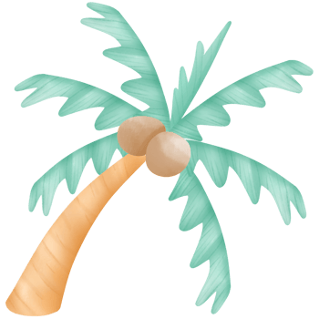 colorful and cute coconut tree png