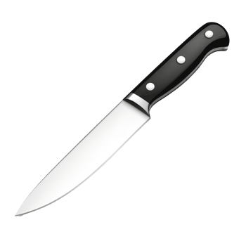 Classic kitchen knife with a sleek design and shadow, perfect for culinary tasks in any kitchen setting, kitchen knife, file of isolated object with shadow on transparent background png