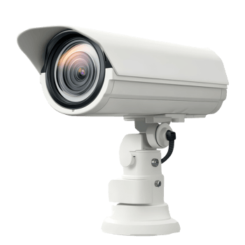 Transparent surveillance camera with a sleek design for secure monitoring in various locations, Security Camera transparent background Isolated Surveillance png