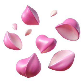 impressive traditional Pink Petals 3D Illustration professional png