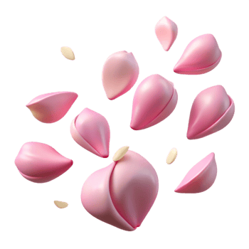 serene creative Pink Petals 3D Illustration high quality png