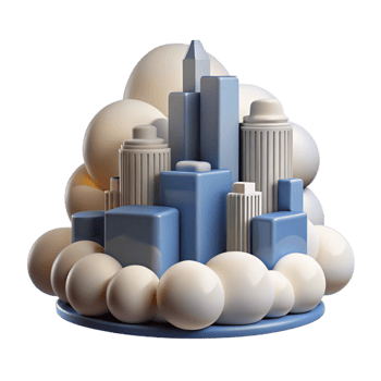 impressive rustic 3D Cityscape Illustration, Abstract Urban Scene high quality png