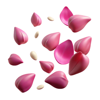 magnificent vintage Pink Petals 3D Illustration high resolution png
