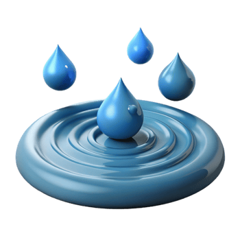stunning abstract 3D Water Droplets Illustration authentic png