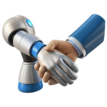 stunning traditional Robot and Human Handshake 3D Illustration detailed png