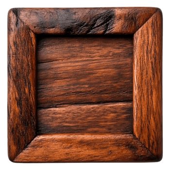 Vintage Wooden Frame with Rich Texture and Natural Grain Pattern png