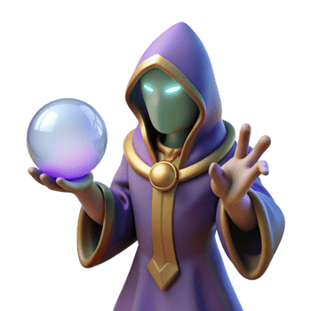 beautiful vintage Mystic Wizard 3D Render genuine png