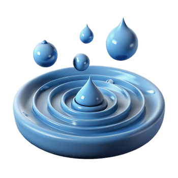 stunning abstract 3D Render Blue Water Droplets Ripples Abstract Background high quality png