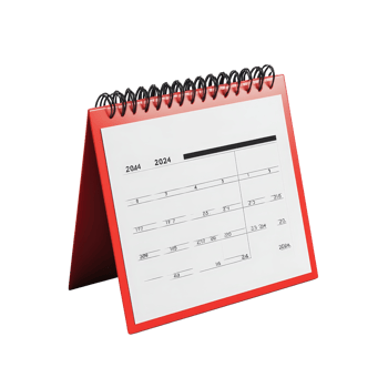 Table calendar for February 2024 displayed in detail on a clean transparent background, table calendar 2024 february isolated on transparent background png
