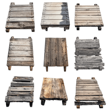 Exquisite collection of vintage timber bridges showcased against a clean transparent background, Various types of old timber bridge transparent background png