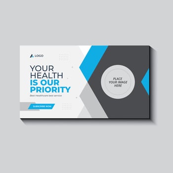 Creative Medical Thumbnail Design vector