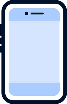 Smartphone with blank screen, device front view, mobile phone mockup, blank screen isolated, cellphone or touchscreen, mock-up for presentation, and smart phone with an empty screen isolated. vector