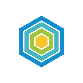 Colorful Hexagon Line Logo Template Illustration Design. EPS 10. vector