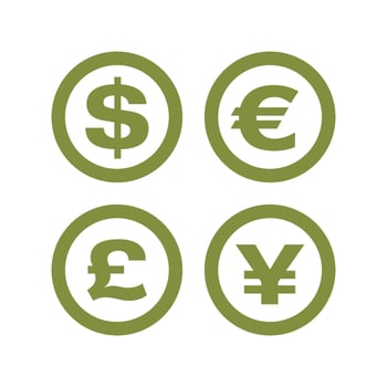 Set Currency Money Sign Logo Template Illustration Design. EPS 10. vector