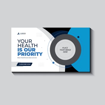 Modern Healthcare Thumbnail Design vector