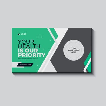 Creative Doctor And Healthcare Thumbnail Design vector