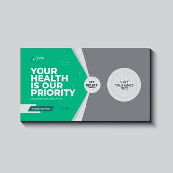 Professional Medical Thumbnail Template vector