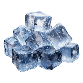 Ice cubes stacked together, glistening with cool sheen, perfect for beverages png