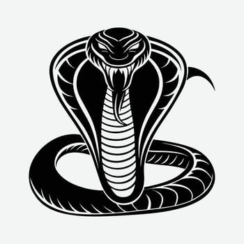 a cobra snake logo on a white background vector