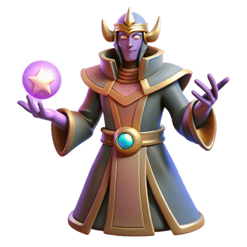 serene artistic 3D Render of a Fantasy Wizard original png