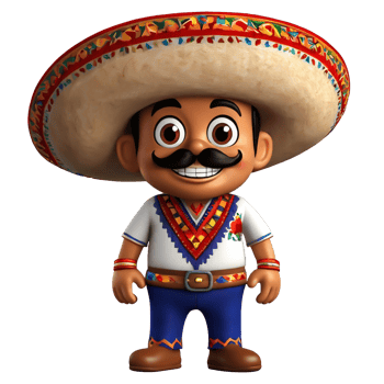 Cartoon mexican man png