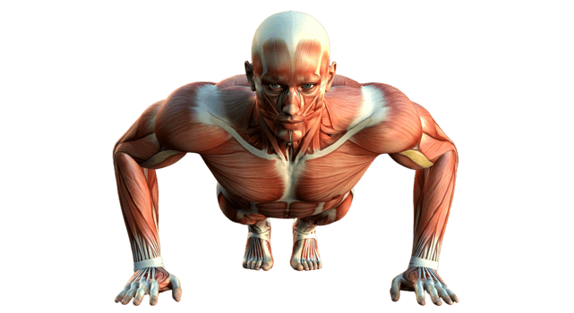The muscles of a man are shown in this image png