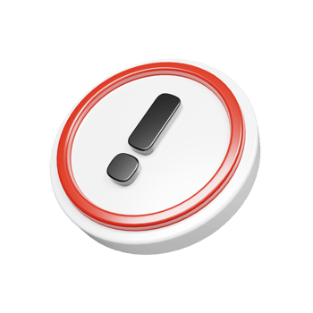 Perspective views 3d rendering of warning icon illustration png