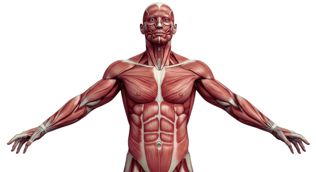 The muscles of the human body png
