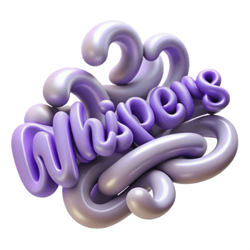 elegant modern 3D Abstract Whispers Illustration authentic png