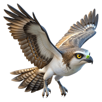 impressive creative 3D Osprey Bird Illustration genuine png