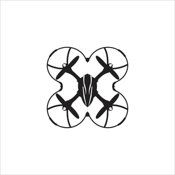 Drone front view vector
