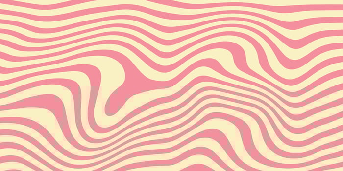Abstract horizontal background with colorful pastel waves. Trendy illustration inspired by the retro 60s and 70s styl vector