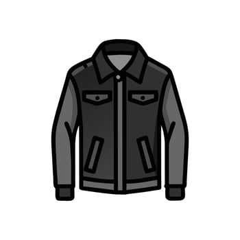 Chic Leather Jacket Design for Edgy Fashion vector