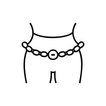Stylish Waist Chain Illustration for Fashion Lovers vector