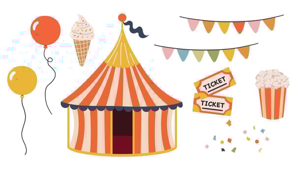 Circus clipart, Circus set collection , Cute animals, Carnaval clipart vector